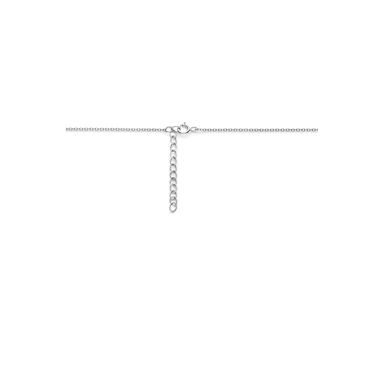 Halskette Herz 41 + 4 cm Silber rhodiniert