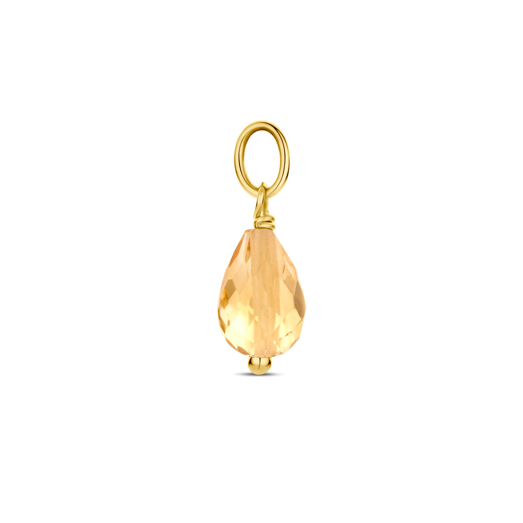 hanger citrien 15 mm 14K geelgoud