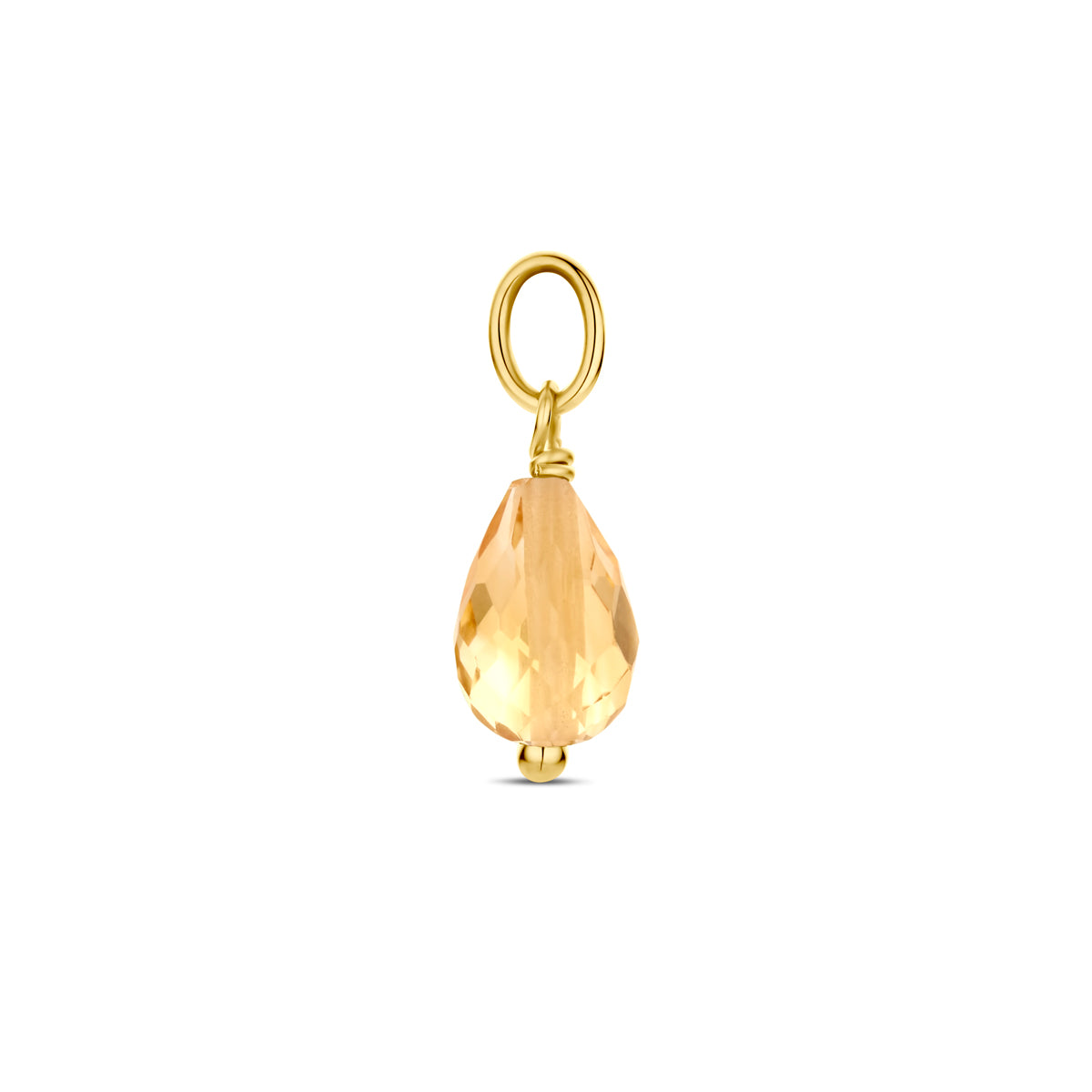 hanger citrien 15 mm 14K geelgoud
