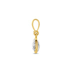 9k hanger zirkonia rond 6,5 mm 9K geel - rond