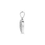 hanger hartje zirkonia 19 mm zilver gerhodineerd