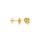 Ohrstecker Zirkonia 7 mm 14K Gelbgold