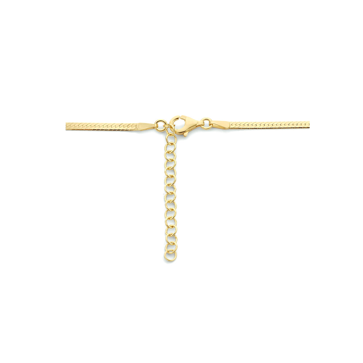 Halskette Schlange flach 2,0 mm 40 + 4 cm 3 Micron Silber vergoldet (gelb)