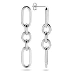 oorhangers schakel 48 mm zilver gerhodineerd
