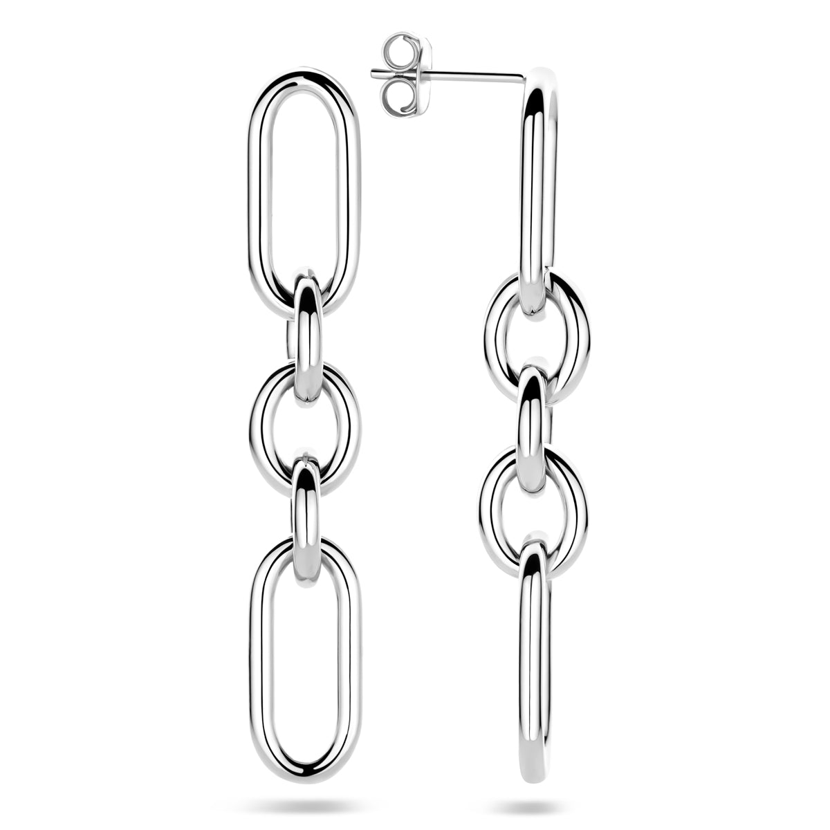 oorhangers schakel 48 mm zilver gerhodineerd