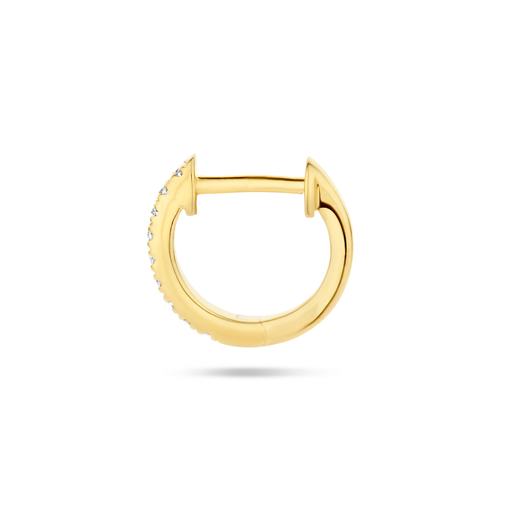 Klappcreole Diamant 0,03ct H SI 9,5mm pro Stück 14K Gelbgold