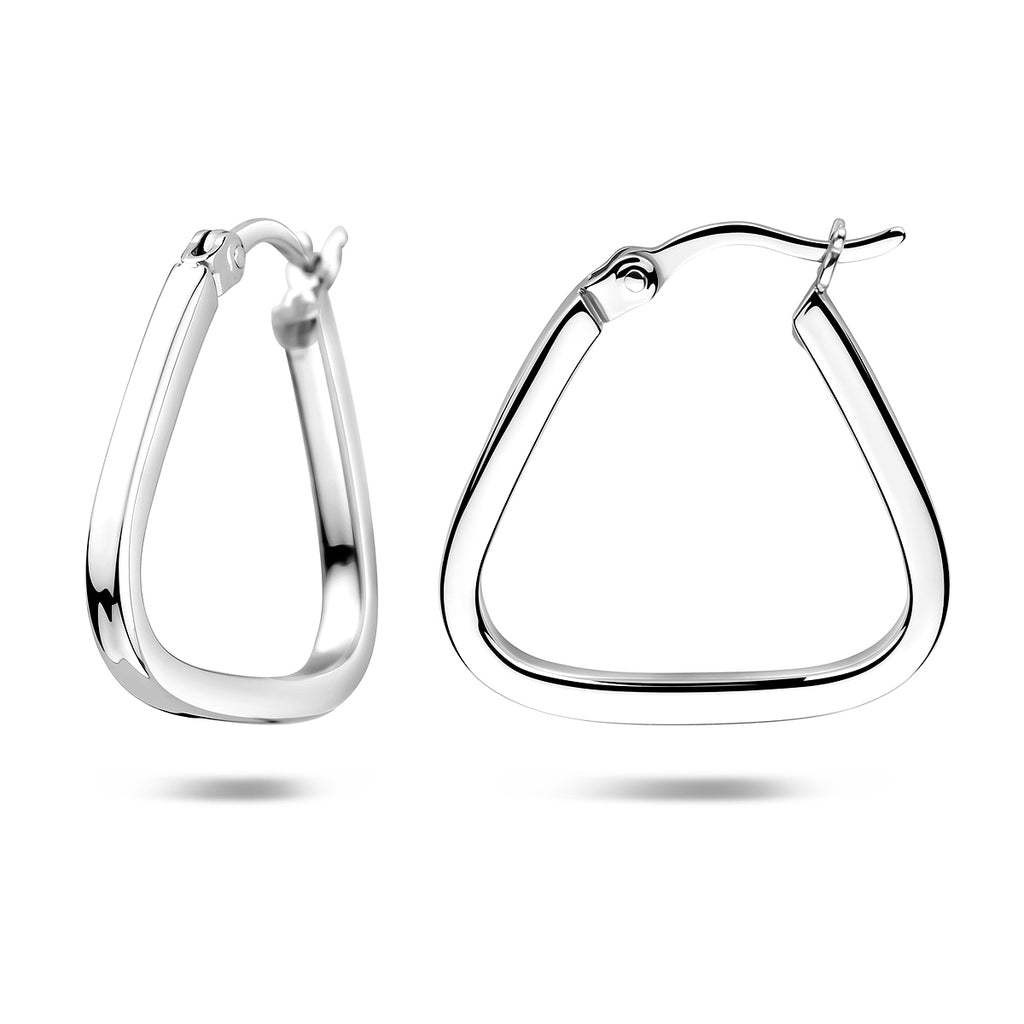 oorringen 21 mm zilver gerhodineerd