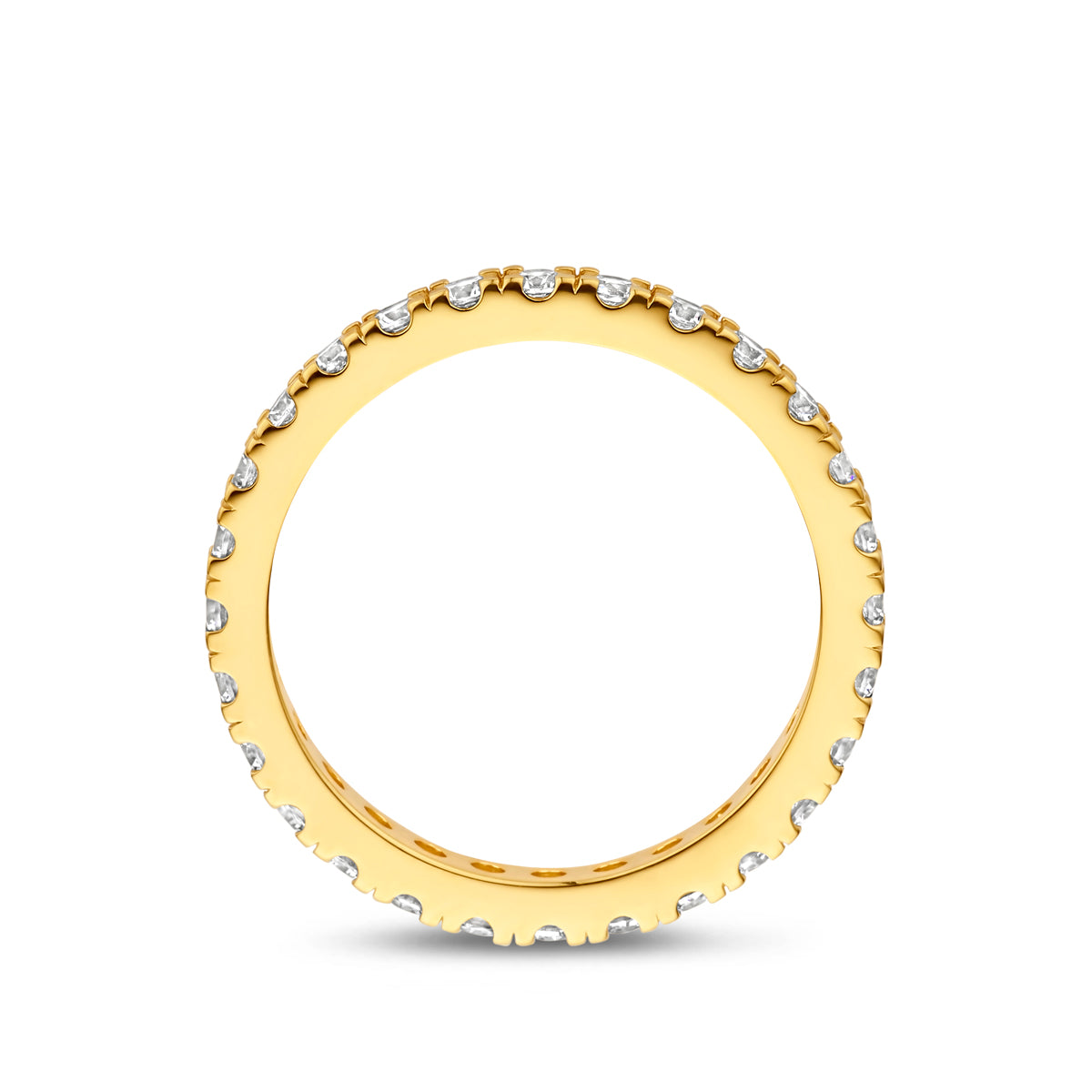 Ring Zirkonia 3 Mikron silbervergoldet (gelb)