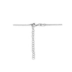 collier hart 1,5 mm 40 + 5 cm zilver gerhodineerd