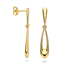 oorhangers 35 mm 14K geelgoud