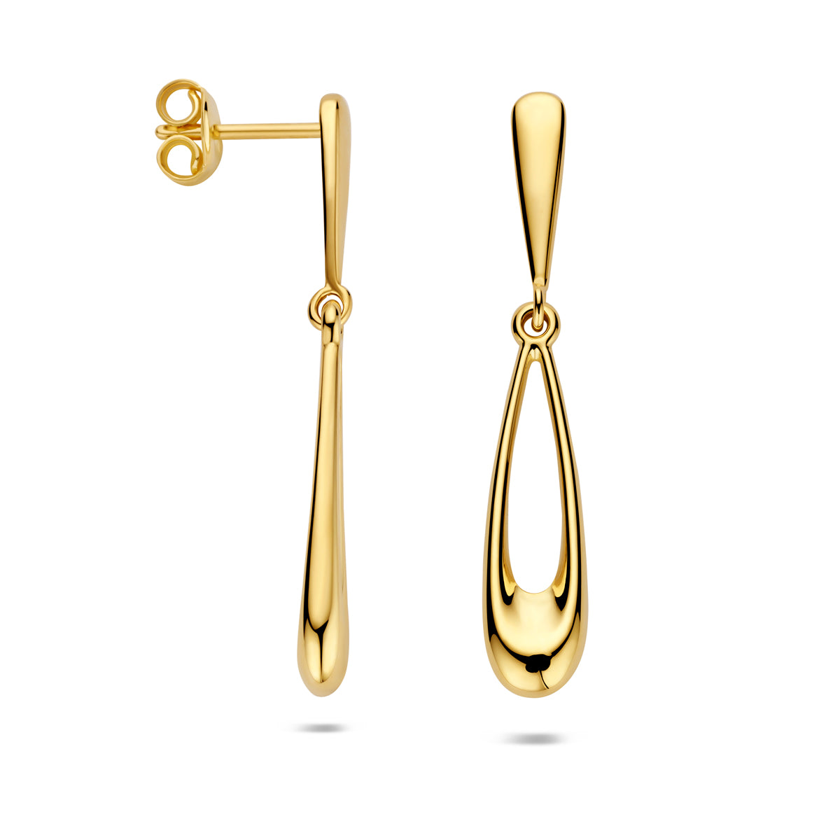 oorhangers 35 mm 14K geelgoud