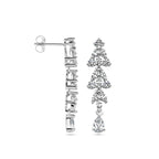oorhangers zirkonia zilver gerhodineerd
