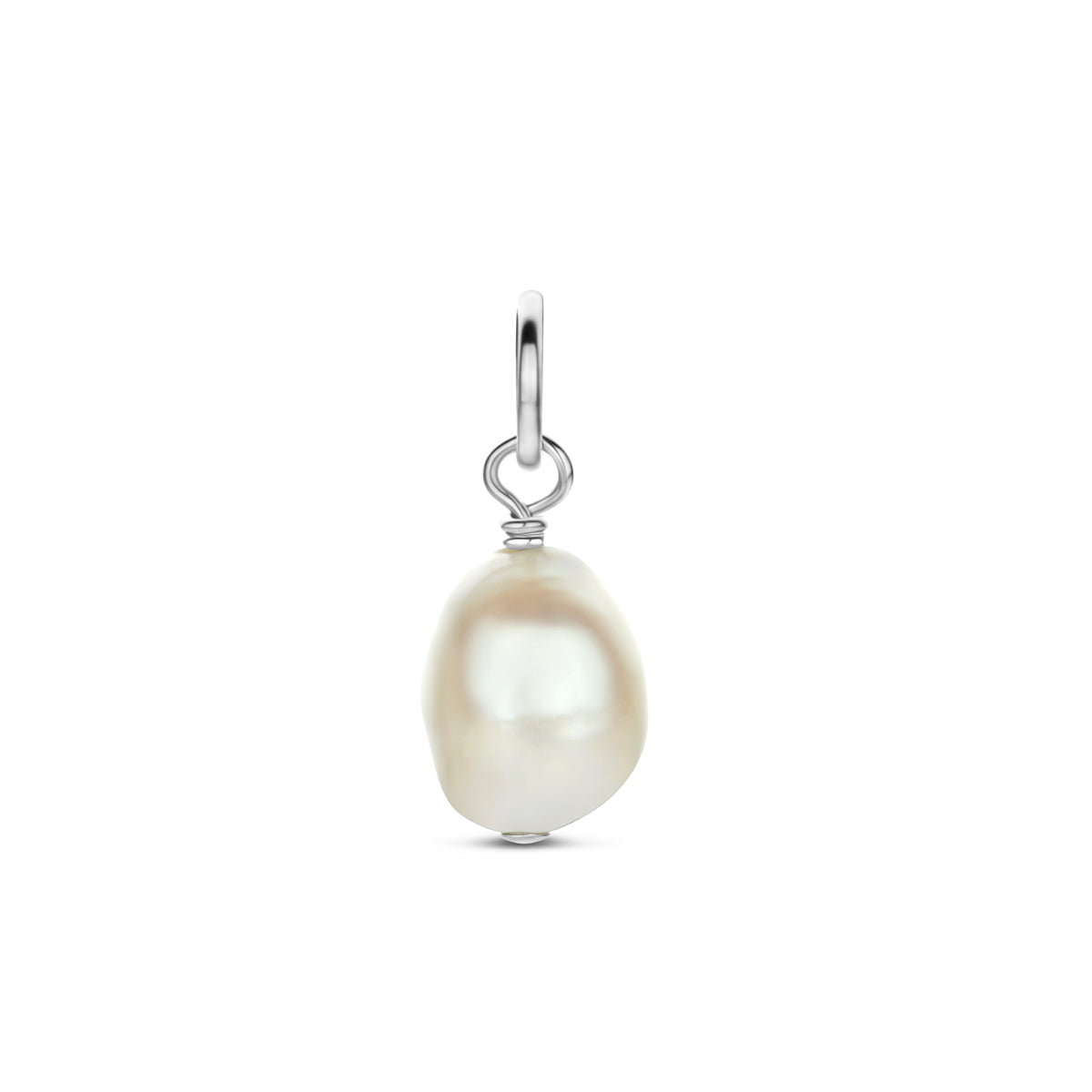 oorringhanger parel 10 mm zilver gerhodineerd