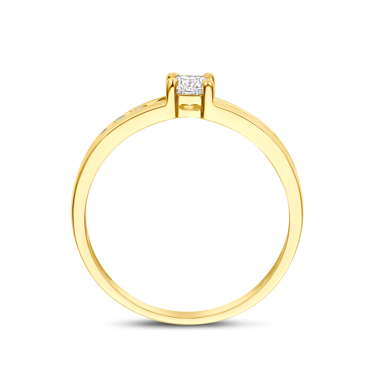Ring Zirkonia 14K Gelbgold