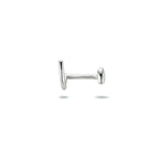 Curl-Nasenstecker Herz aus Silber rhodiniert