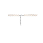 collier parels 41 + 4 cm zilver gerhodineerd