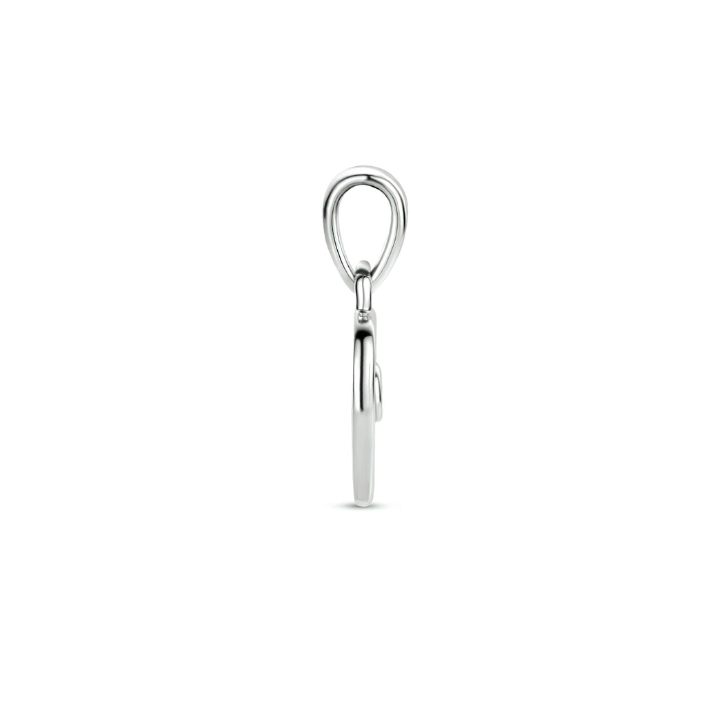 hanger hart zirkonia zilver gerhodineerd