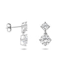 Ohrhänger Zirkonia 17 mm Silber rhodiniert
