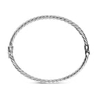 Armreif gedreht 3 mm 60 mm Silber rhodiniert