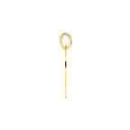 graveerhanger gediamanteerd 21 mm 14K geelgoud