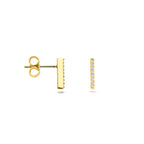 oorknoppen lab grown diamant 0.08ct (2x 0.04ct) g vs 10 mm 14K geelgoud