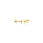 Ohrstecker Schleife 4,5 mm 14K Gelbgold