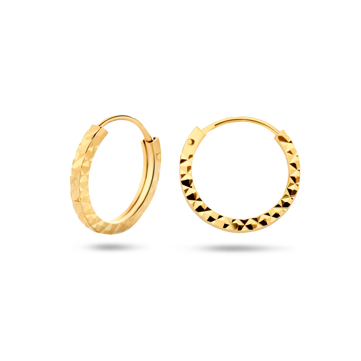 Ohrringe aus 14-karätigem Gelbgold mit Diamanten
