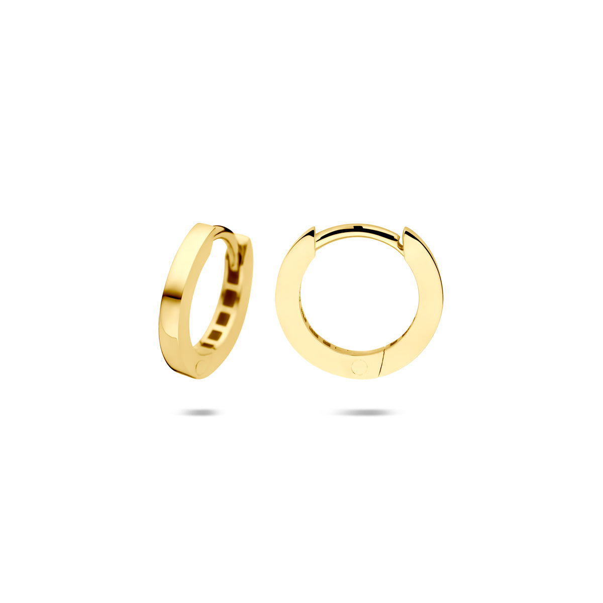 9K Klappohrringe Rohr 2 mm 9K Gelb