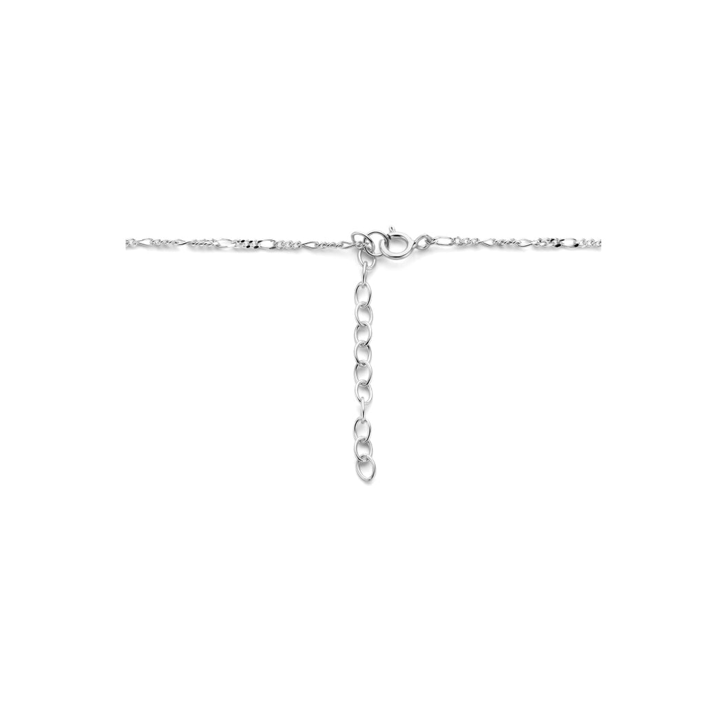 Halskette Infinity Zirkonia 41 + 4 cm Silber rhodiniert