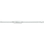 Gravurarmband Herzplättchen 6,0 mm silberweiß
