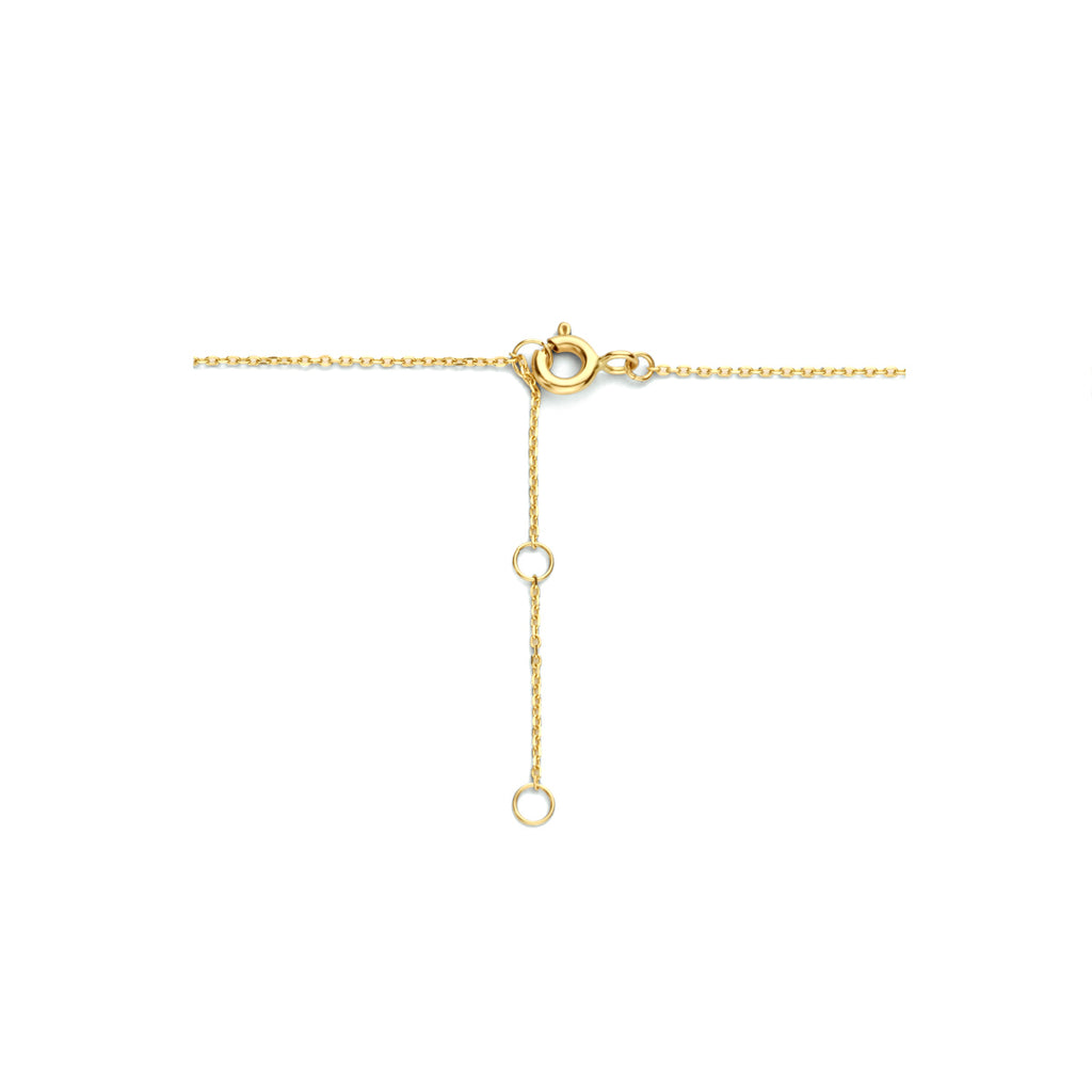 Zirkonia-Halskette 40 - 42 - 44 cm Halo 14K Gelbgold