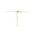 Zirkonia-Halskette 40 - 42 - 44 cm Halo 14K Gelbgold