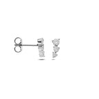oorknoppen zirkonia 9 mm zilver gerhodineerd