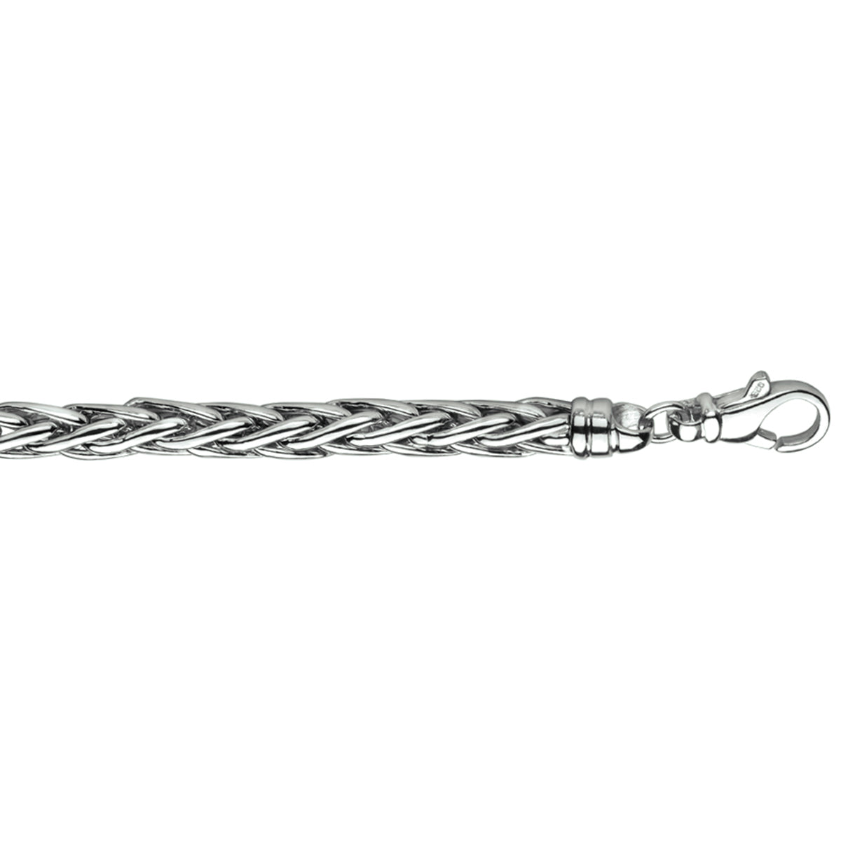 armband vossestaart 6,0 mm zilver gerhodineerd