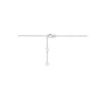 Halskette Tropfen 41 - 43 - 45 cm rhodiniertes Silber