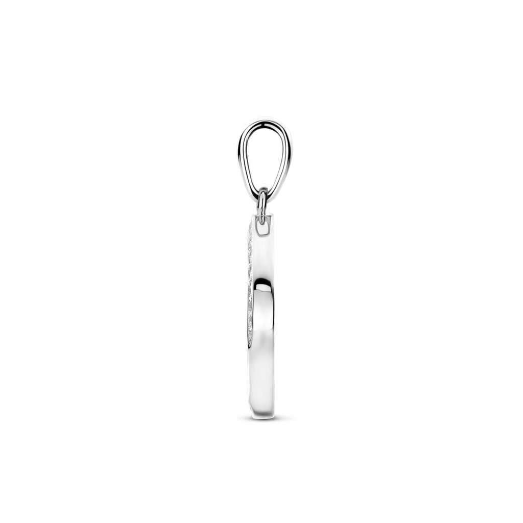 Anhänger Zirkonia 23 mm Silber rhodiniert