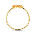 Ring Trilogie Citrin 14K Gelbgold