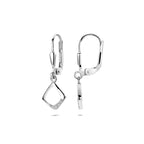 oorhangers zirkonia brisur haak 25 mm zilver gerhodineerd