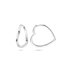 klapoorringen hartjes 2 mm zilver gerhodineerd