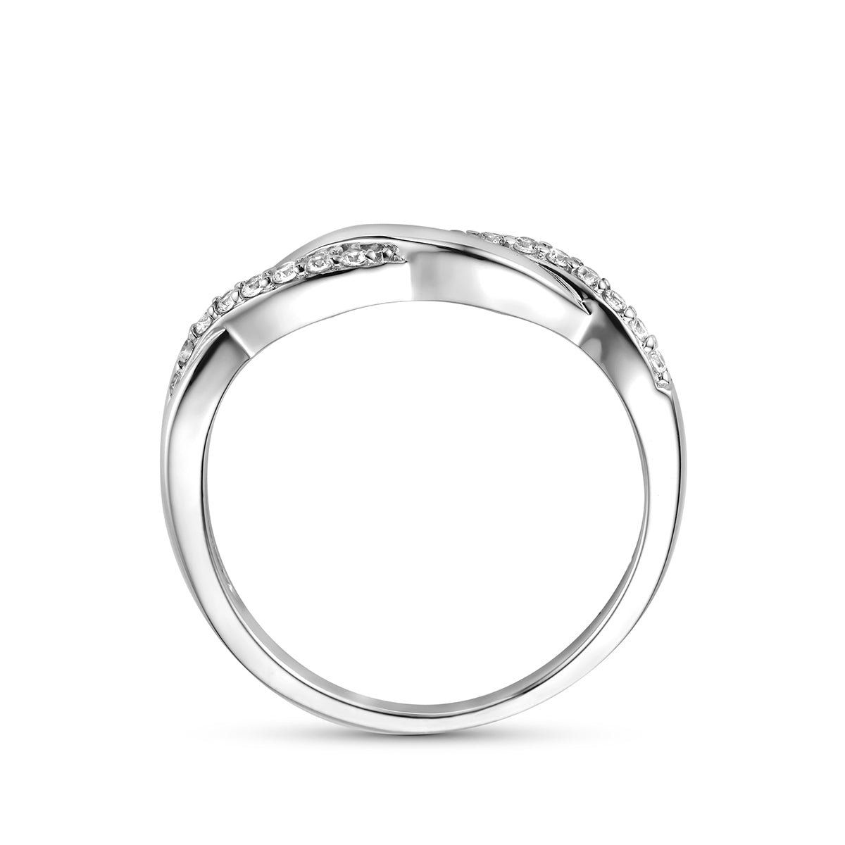 ring zirkonia zilver gerhodineerd