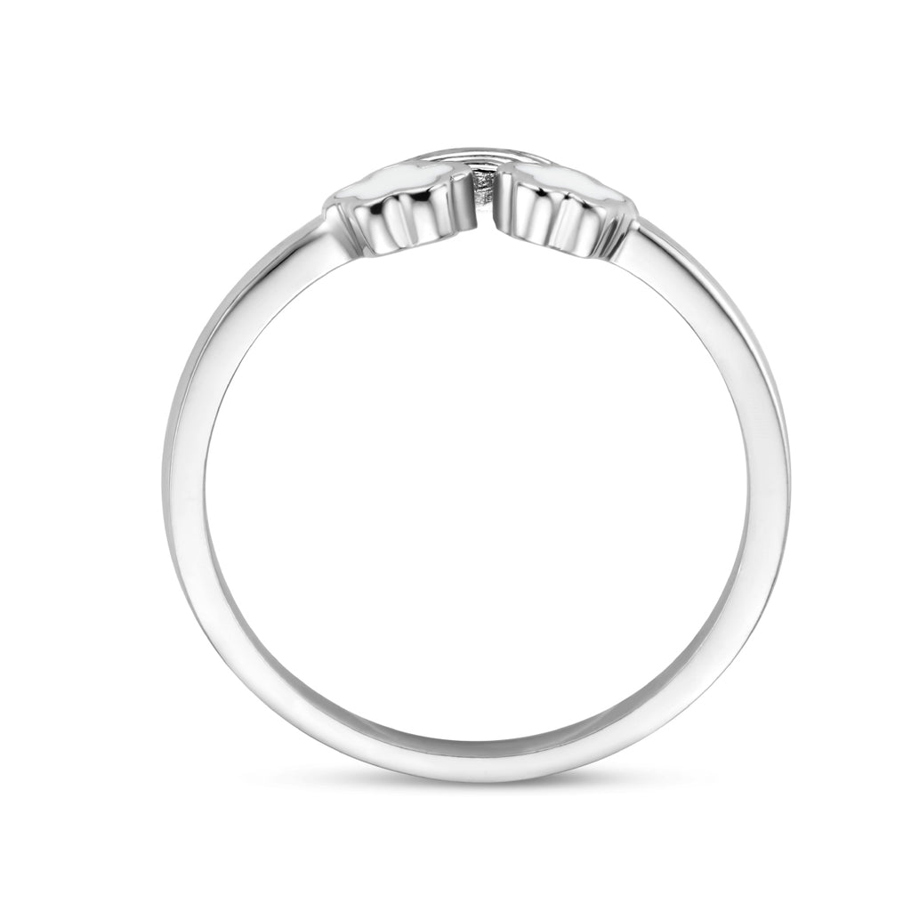 ring emaille regenboog zilver gerhodineerd