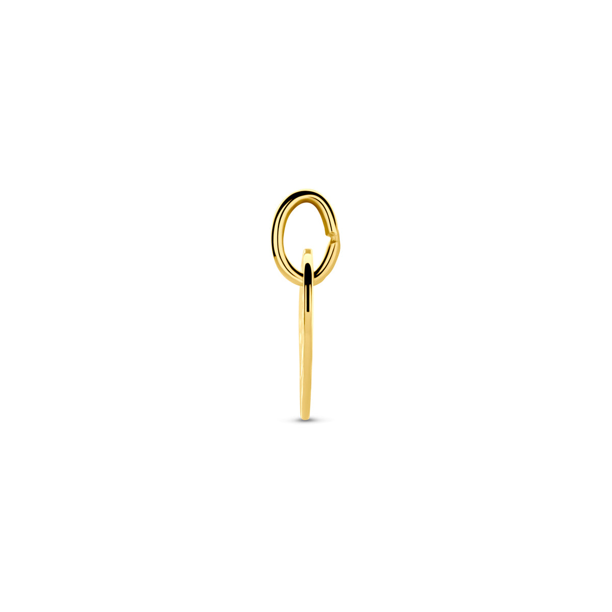 graveerhanger hartje gehamerd 13 mm 14K geelgoud