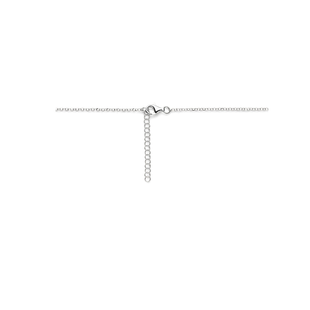 collier 41 + 4 cm zilver gerhodineerd