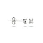 oorknoppen zirkonia zilver wit