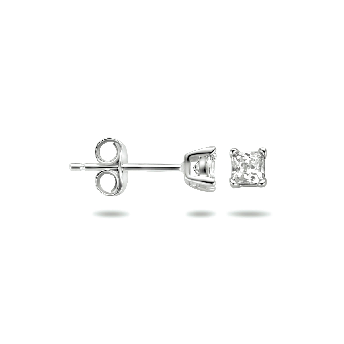Ohrstecker Zirkonia silber weiß