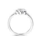 ring bloem zirkonia zilver gerhodineerd