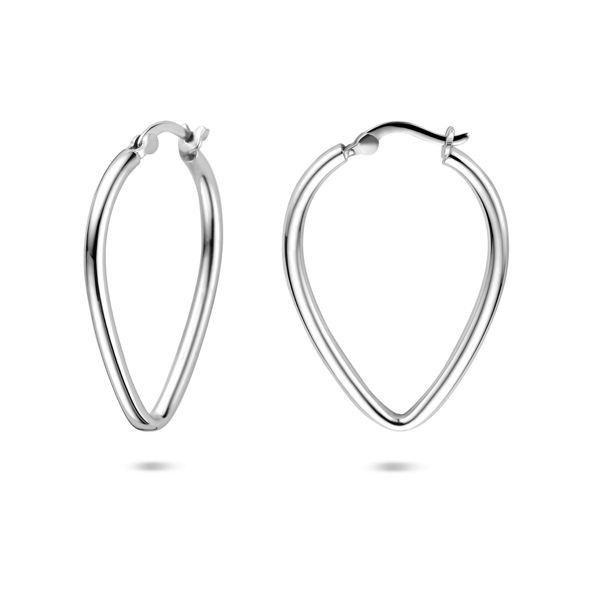 oorringen 25,5 mm zilver gerhodineerd