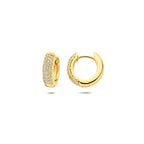 klapoorringen zirkonia 12 mm 1 micron zilver verguld (geel)