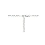 Falkenauge-Halskette mit Zwischenstück 2,4 mm 40 + 4 cm Silber rhodiniert