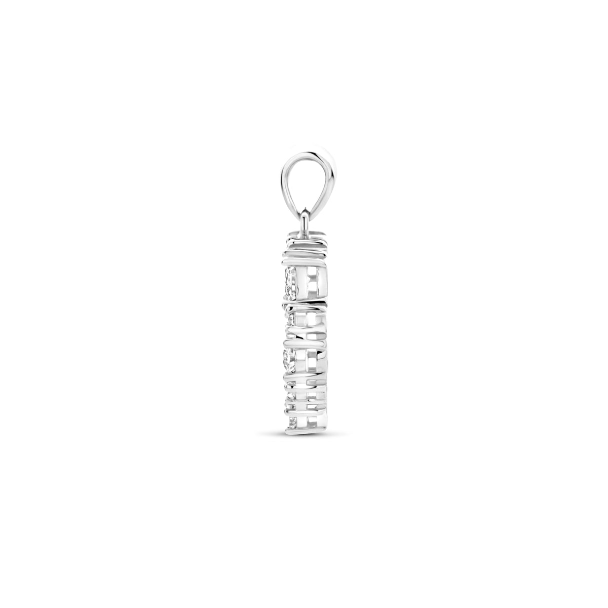 Anhänger Zirkonia 21 mm rhodiniertes Silber